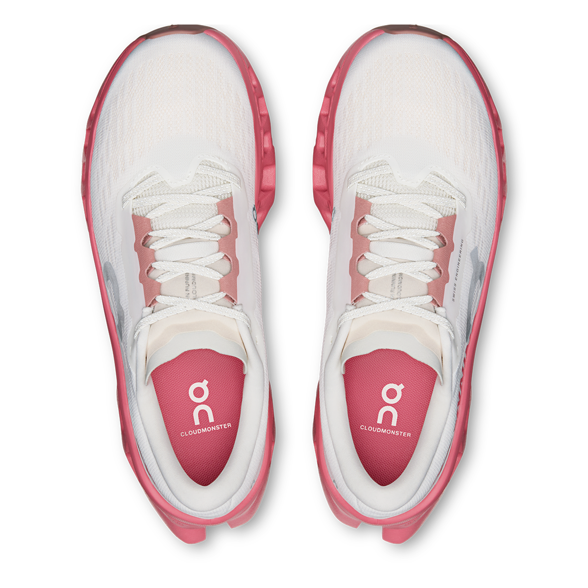 Tenis On Cloudmonster 3 Mujer - Marfil / Rosa camelia - vista 3