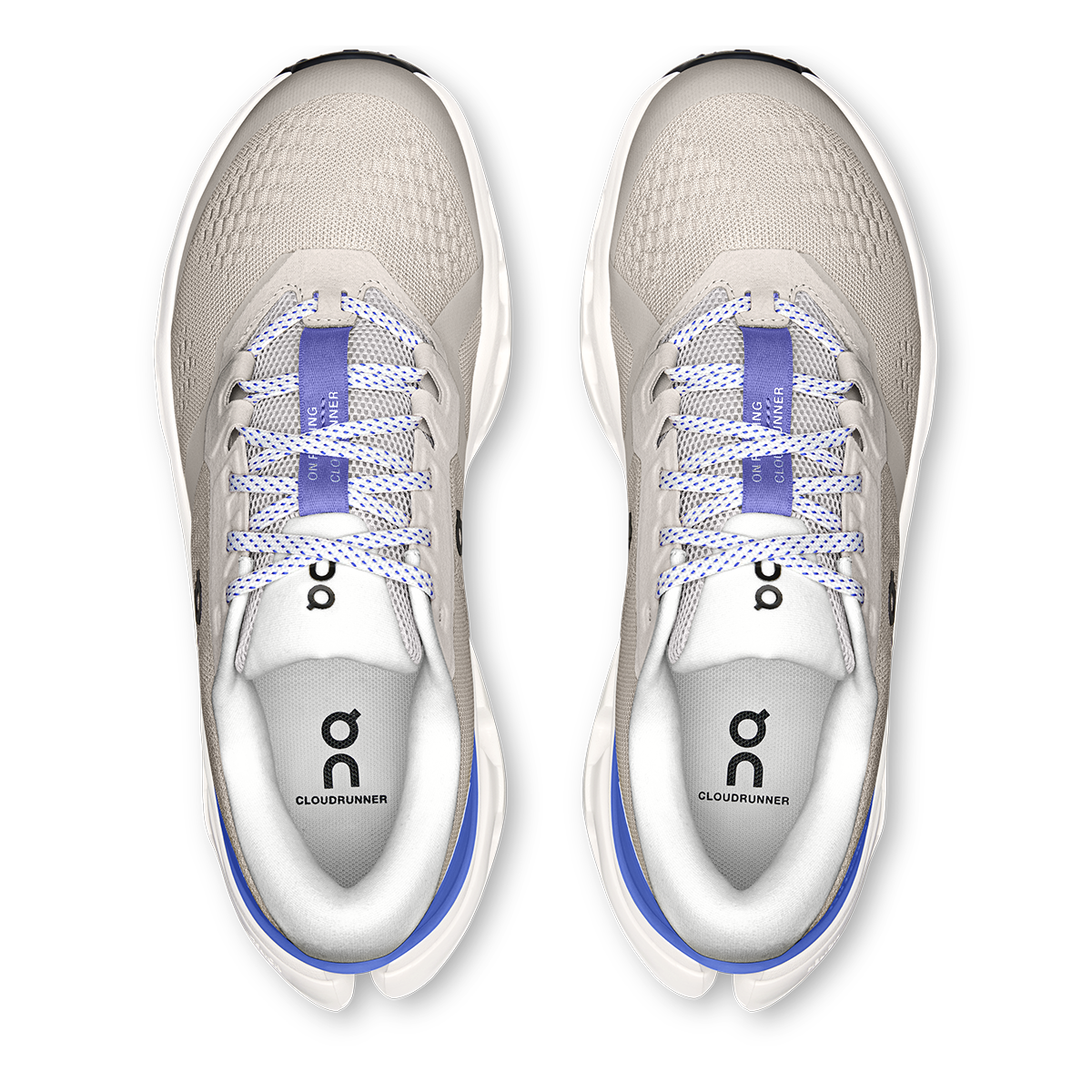 Tenis On Cloudrunner 3 Mujer - Perla / Azul marino - vista 3