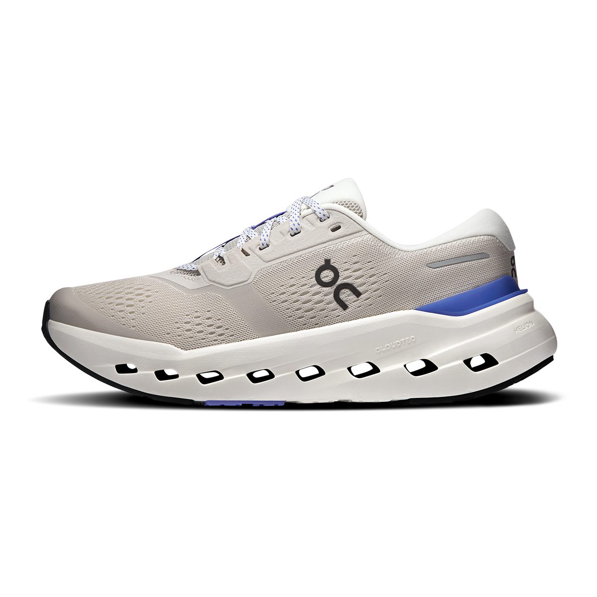 Tenis On Cloudrunner 3 Mujer - Perla / Azul marino - vista 2