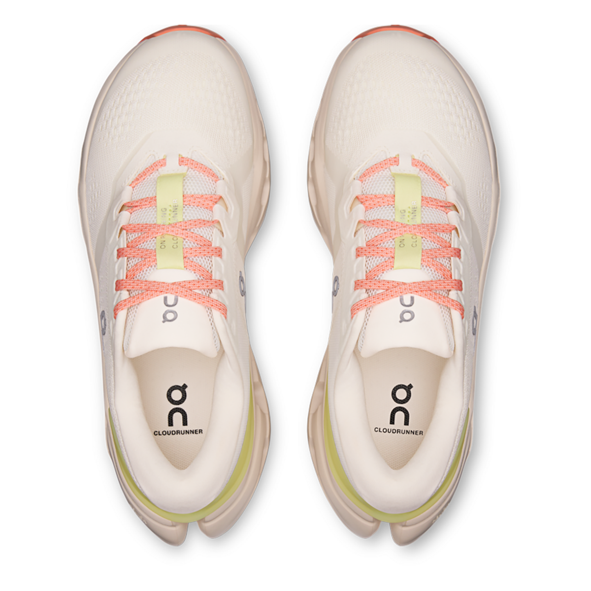 Tenis On Cloudrunner 3 Mujer - Marfil / Verde rocío - vista 3